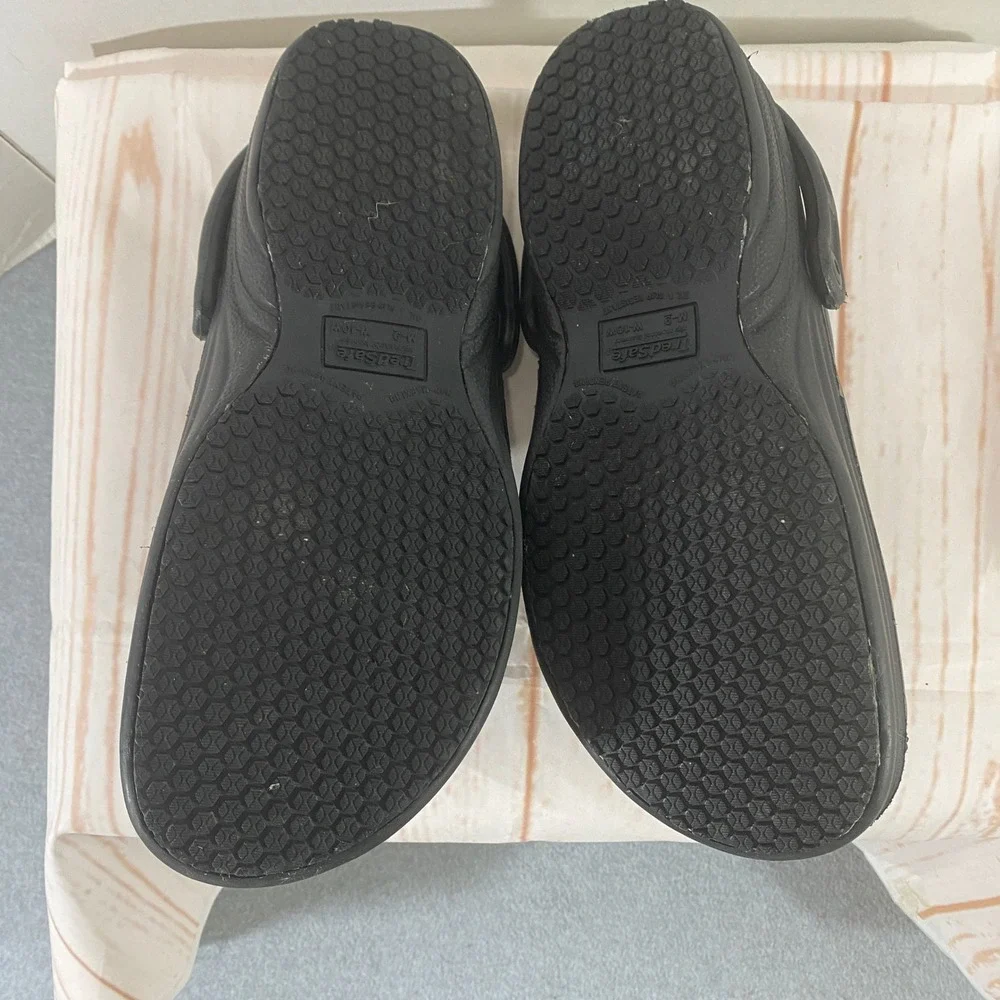 TredSafe Mens 9 Womens 10W Black Slip Resistant Work Clogs Shoes Non-Marking